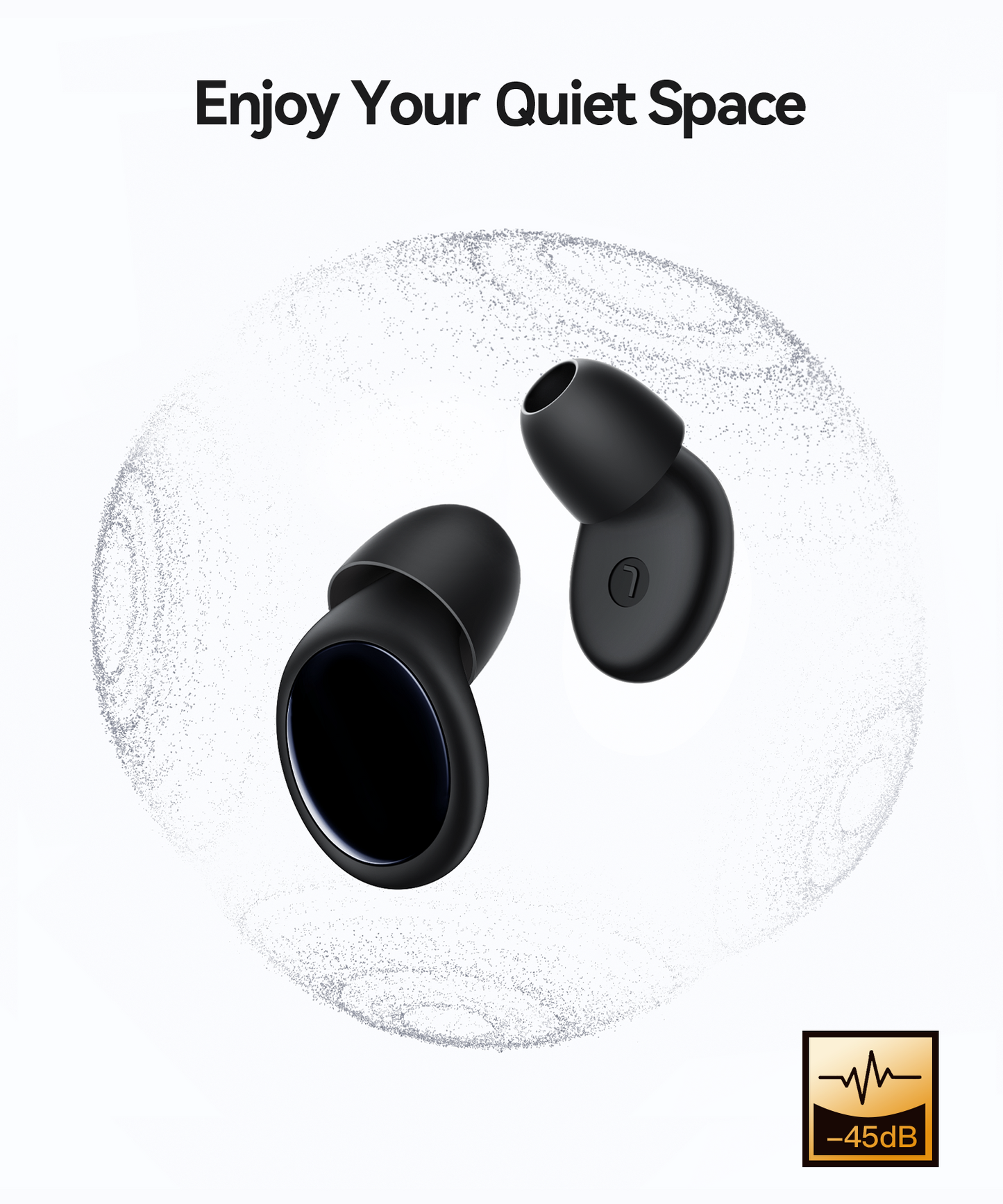 Ear Plugs for Sleeping 45dB Noise Cancelling Ear Plugs for Concerts & Noise Reduction, Earplugs for Sleep, Snoring Airplane Musician Calmer, Silicone Earplugs Reusable Concert Ear Plug +8Tip Black
