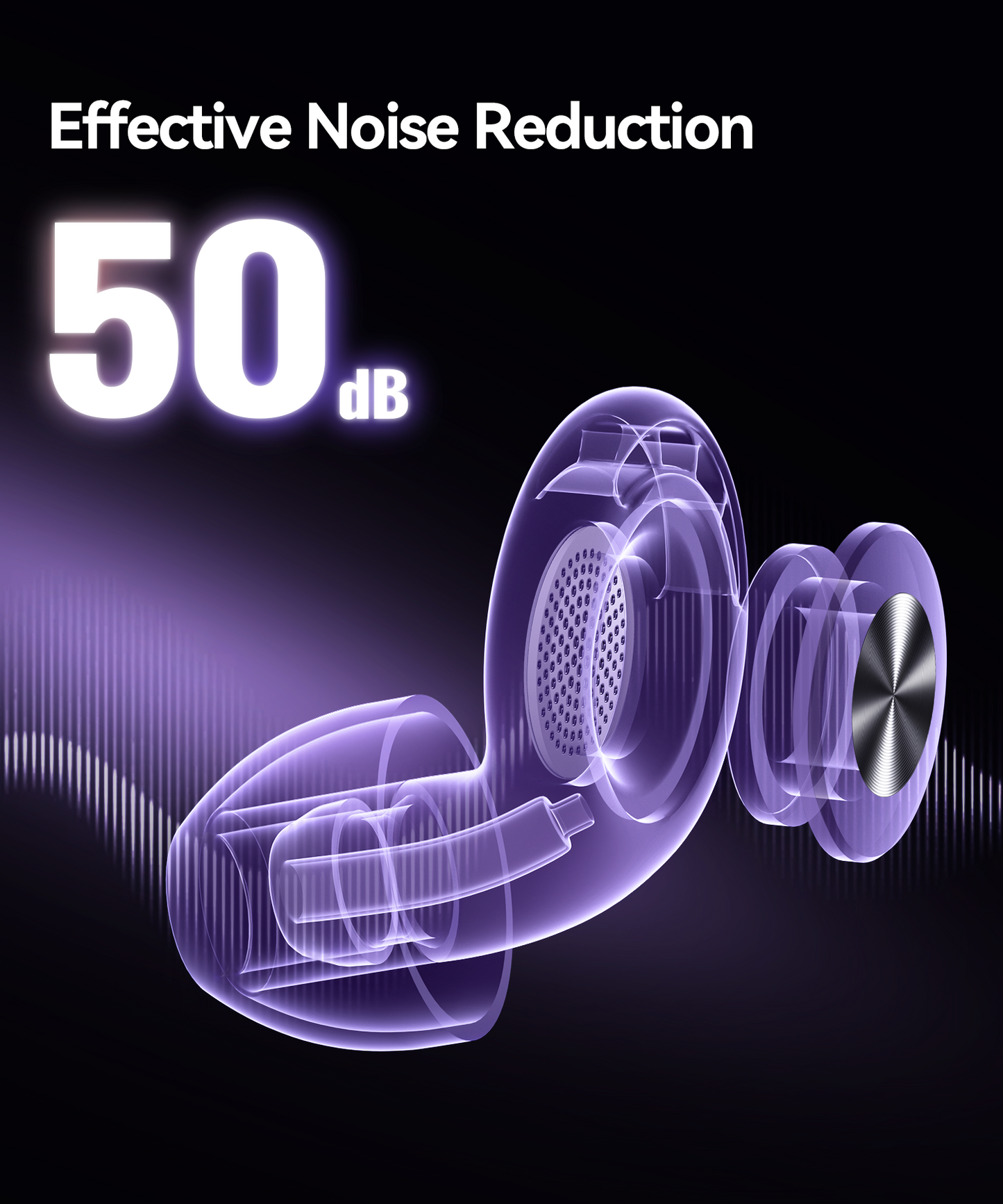 Ear Plugs for Sleeping 50dB Earplugs Noise Cancelling Ear Plugs for Noise Reduction Concerts Soft Reusable Silicone Earplugs for Snoring Side Sleepers Shooting Airplanes with 7 Eartips Case Black
