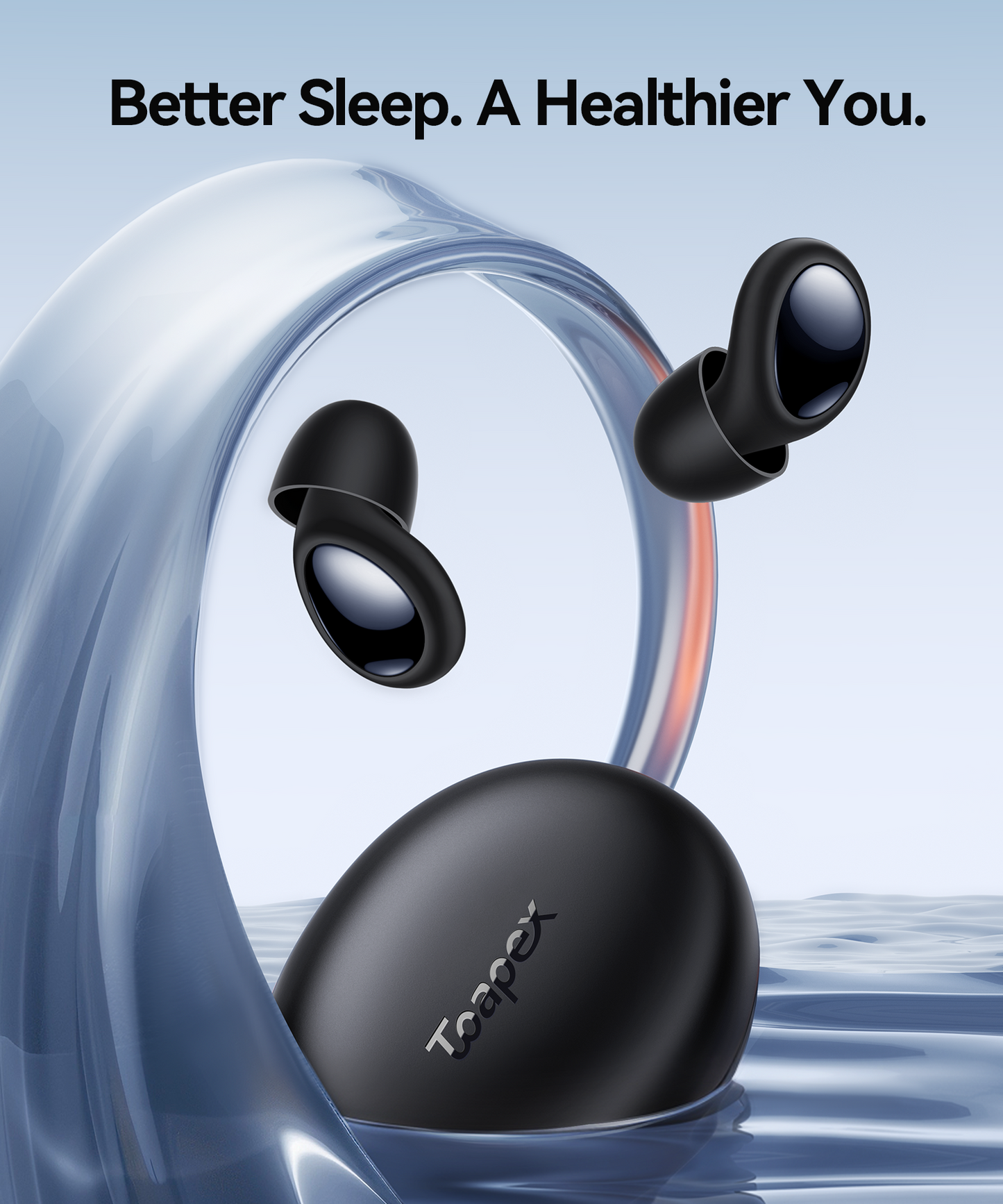 Ear Plugs for Sleeping 45dB Noise Cancelling Ear Plugs for Noise Reduction & Snoring, Concerts, Earplugs for Sleep, Sider Sleepers Airplane, Silicone Earplugs Reusable Concert Ear Plug+8Tip Dark Black