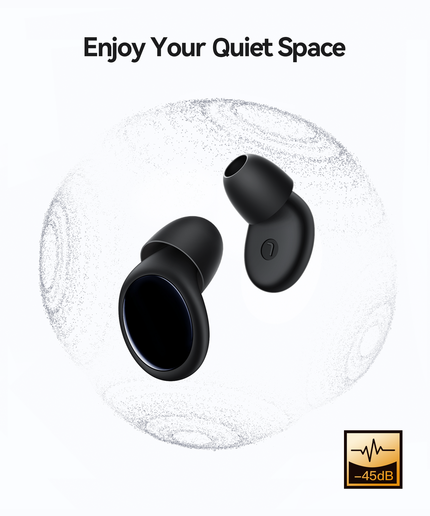 45dB Ear Plugs for Sleeping Noise Cancelling Ear Plugs for Noise Reduction & Snoring Easy to Carry Black