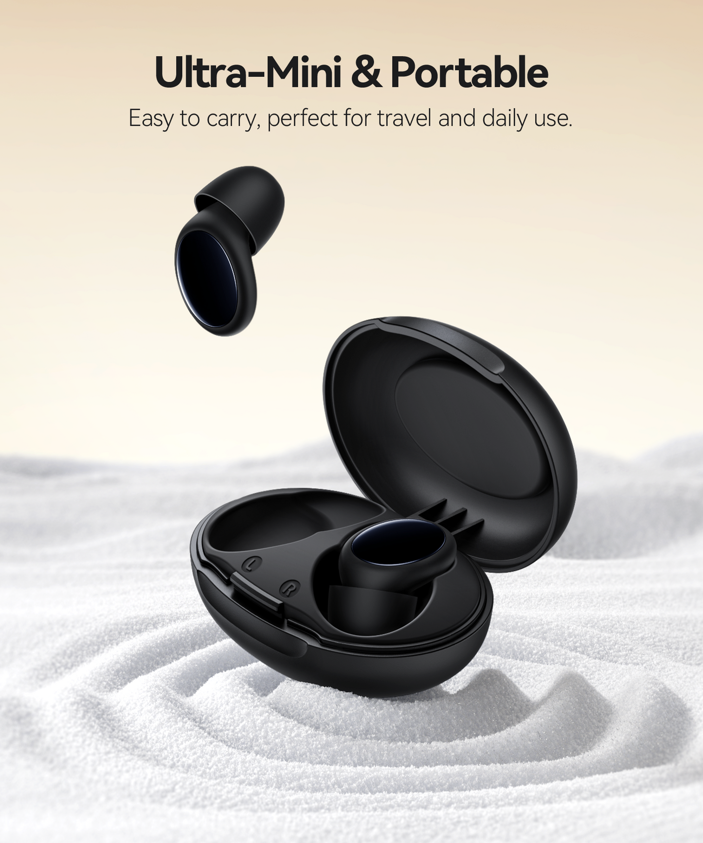 45dB Ear Plugs for Sleeping Noise Cancelling Ear Plugs for Noise Reduction & Snoring Easy to Carry Black