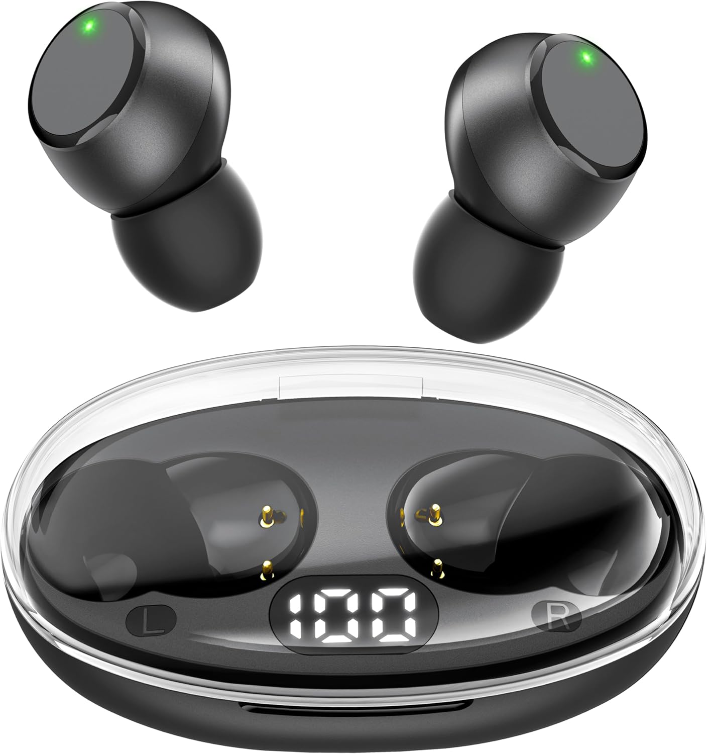 Wireless Earbuds Bluetooth 5.0 in Ear Light-Weight Headphones Built-in Mics, IPX5 Waterproof, Immersive Premium Sound Mini Earphones Long Distance Connection Headset with Charging Case,TOAPEX-Z1NGBIRD