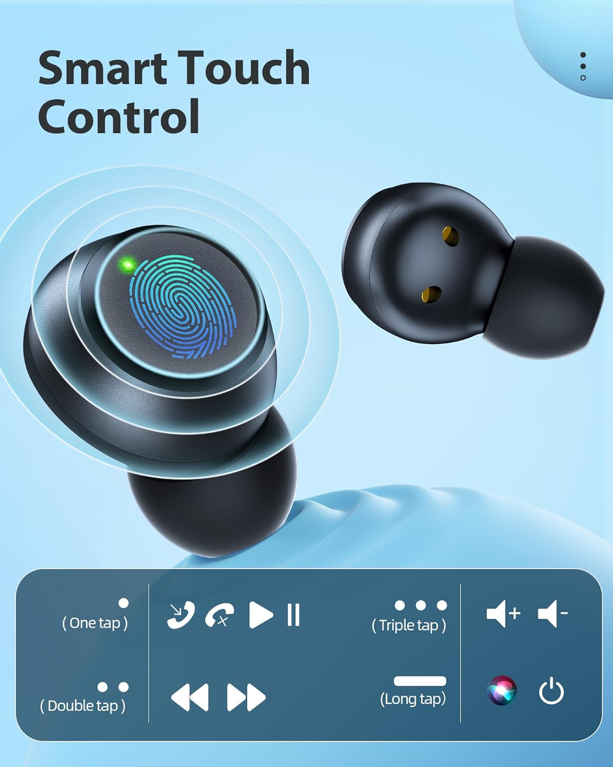 Wireless Earbuds Bluetooth 5.0 in Ear Light-Weight Headphones Built-in Mics, IPX5 Waterproof, Immersive Premium Sound Mini Earphones Long Distance Connection Headset with Charging Case,TOAPEX-Z1NGBIRD