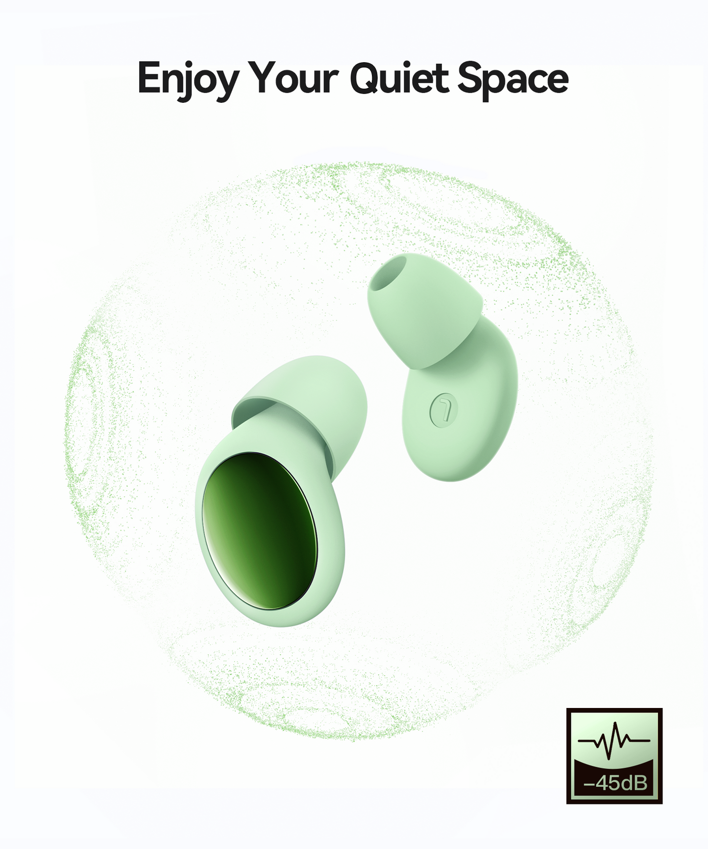 Ear Plugs for Sleeping 45dB Noise Cancelling Ear Plugs for Noise Reduction & Snoring, Concerts, Earplugs for Sleep, Sider Sleepers Airplane, Silicone Earplugs Reusable Concert Ear Plug +8Tip Avocado